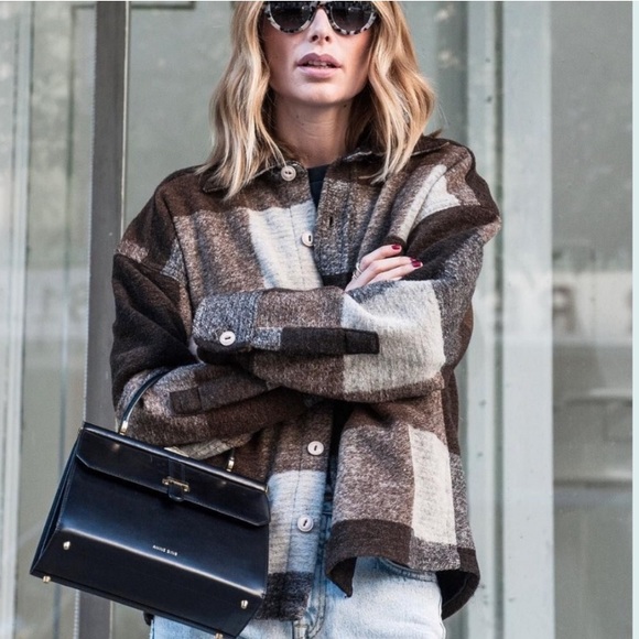Anine Bing Bobbi Flannel Jacket Shacket 